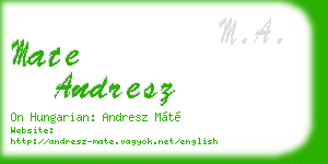 mate andresz business card