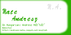 mate andresz business card